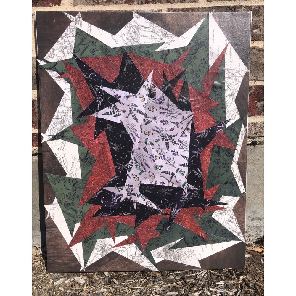 ✨Original Handmade Analog Collage on Canvas✨